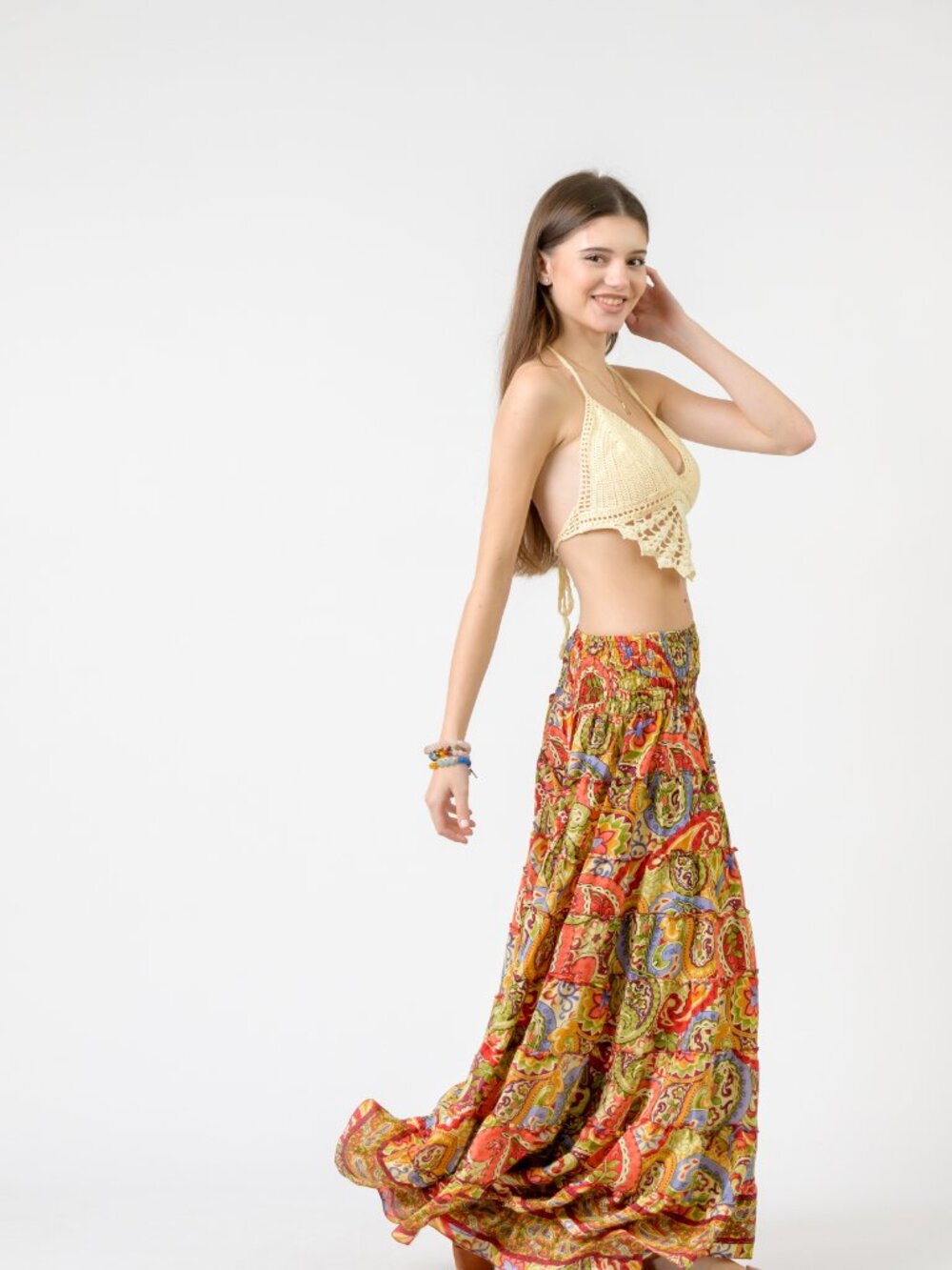 22.) Rhea Layered Print Ruffle Skirt (Assorted) - Picture 14 of 15